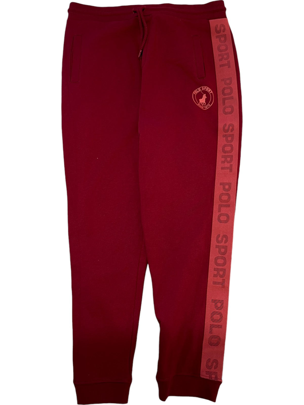 Polo Track Pants Webbing Jogger Burgundy